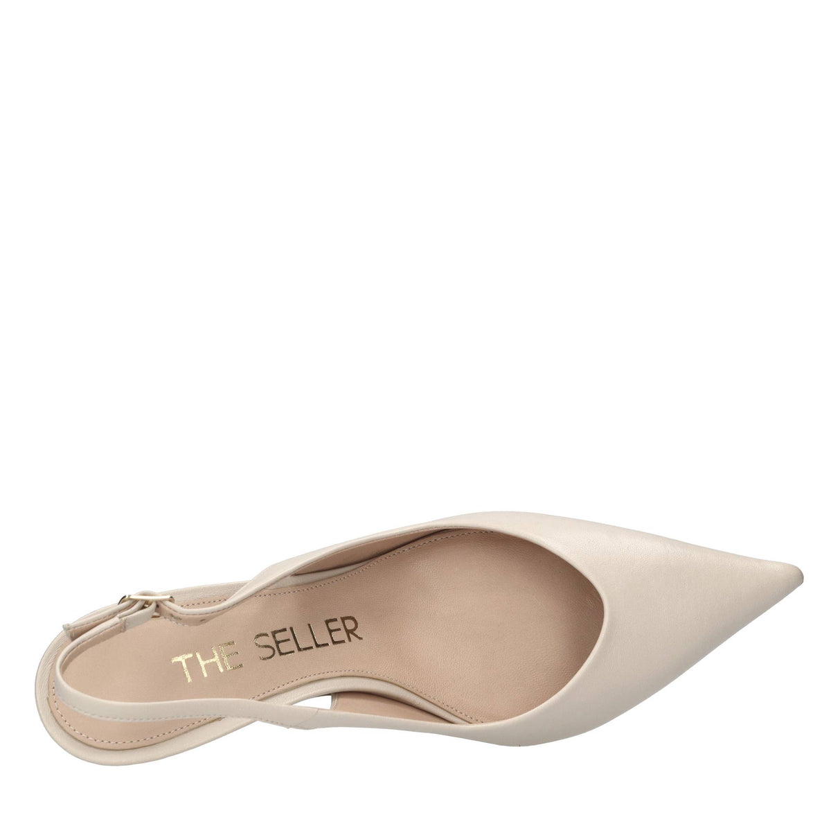 Décolleté slingback in pelle 