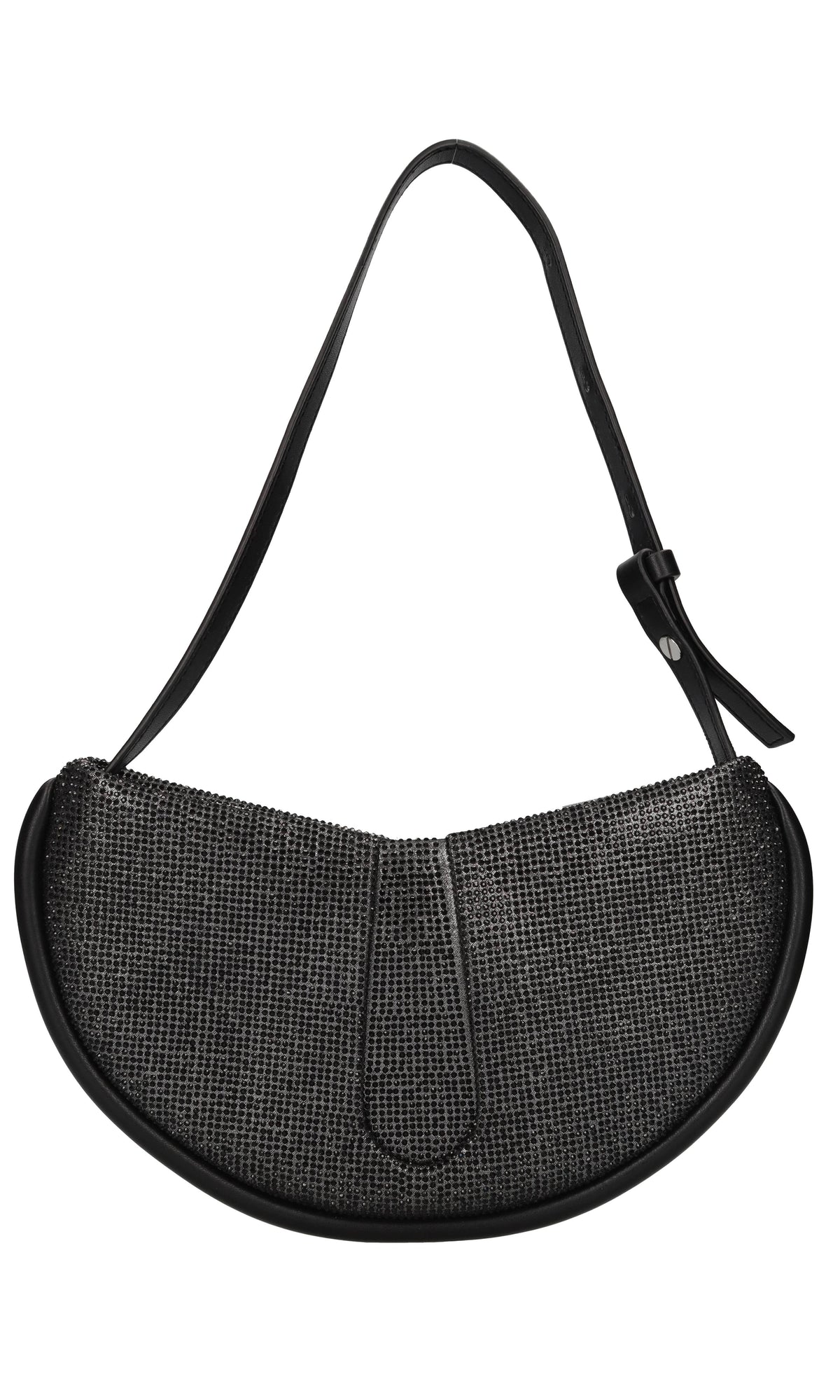 Borsa Ebe in ecopelle,tessuto e strass 