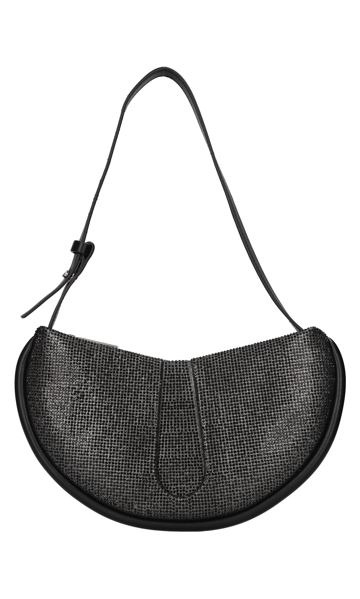 Borsa Ebe in ecopelle,tessuto e strass 