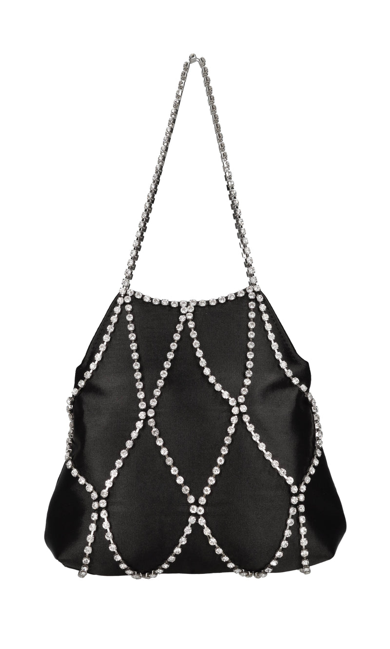 Borsa Kala in raso e strass 