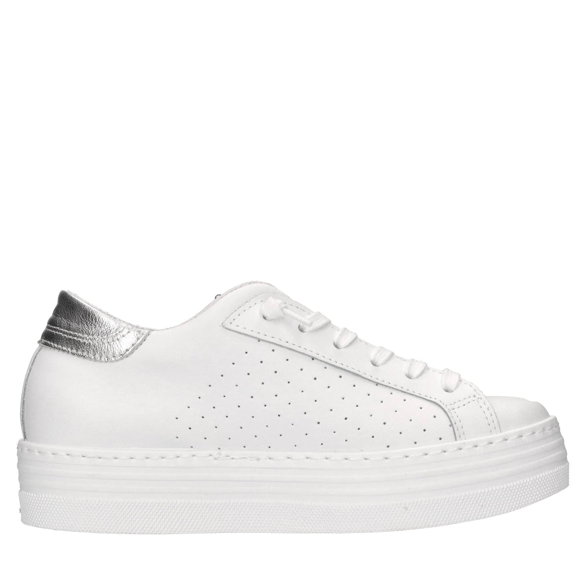 Sneakers in pelle e glitter 