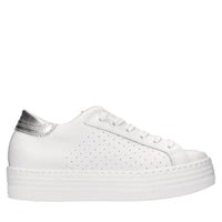 Sneakers in pelle e glitter 
