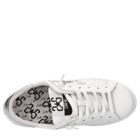 Sneakers in pelle e glitter 