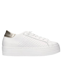 Sneakers in pelle e glitter 
