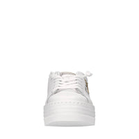 Sneakers in pelle e glitter 