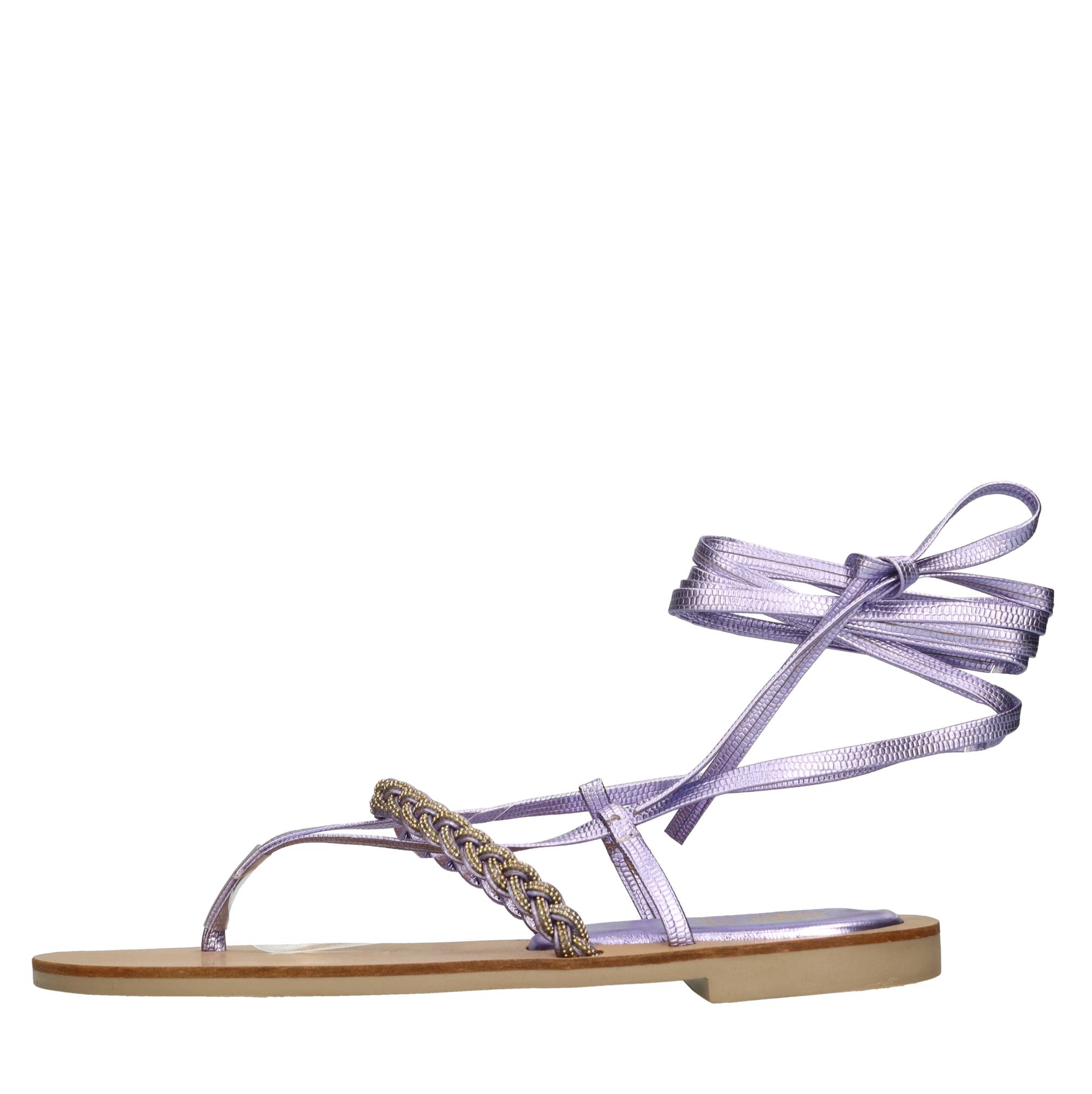 Flat in ecopelle con intreccio di strass 