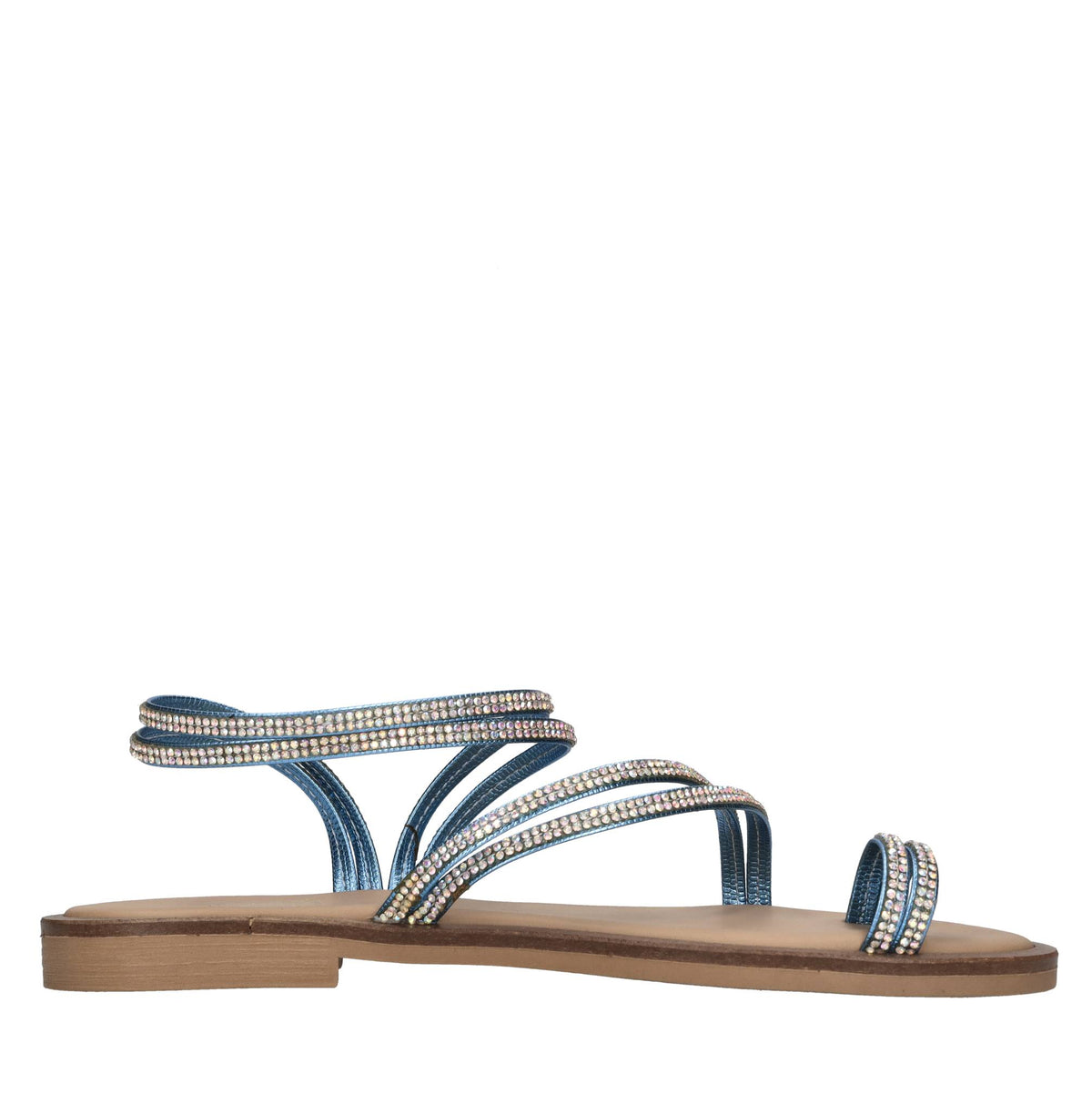 Flat in pelle e strass 