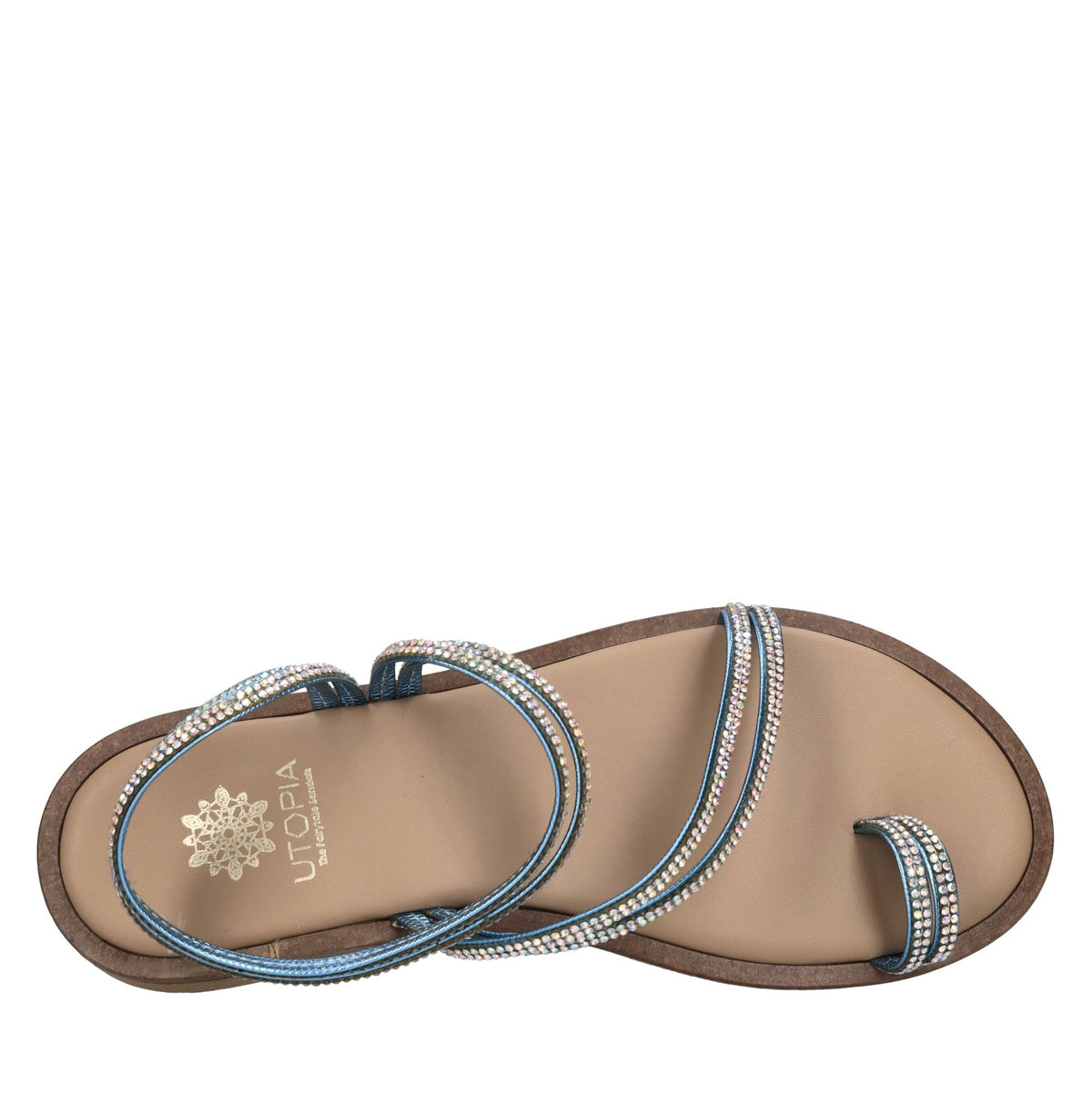 Flat in pelle e strass 