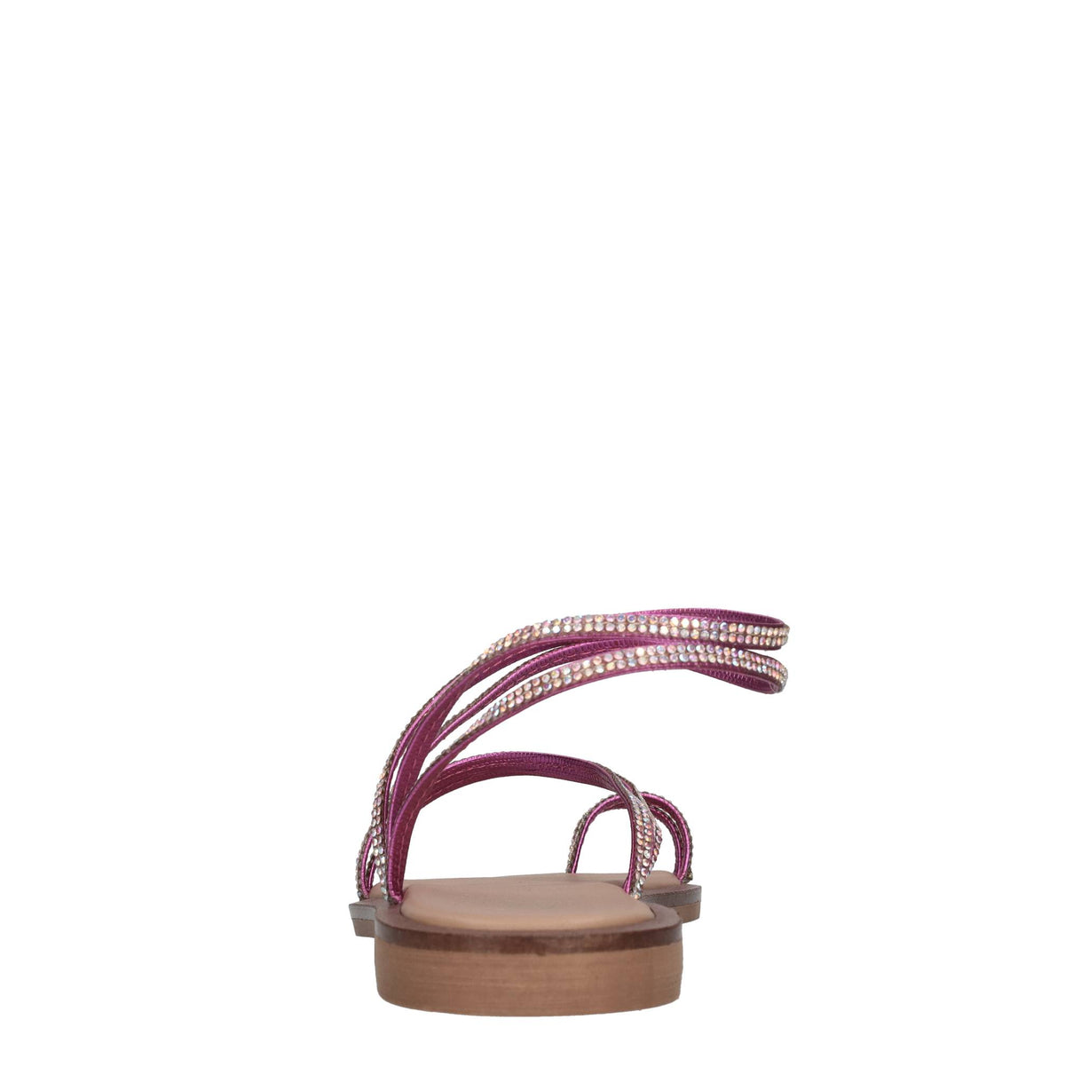 Flat in pelle e strass 