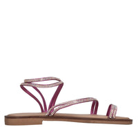 Flat in pelle e strass 