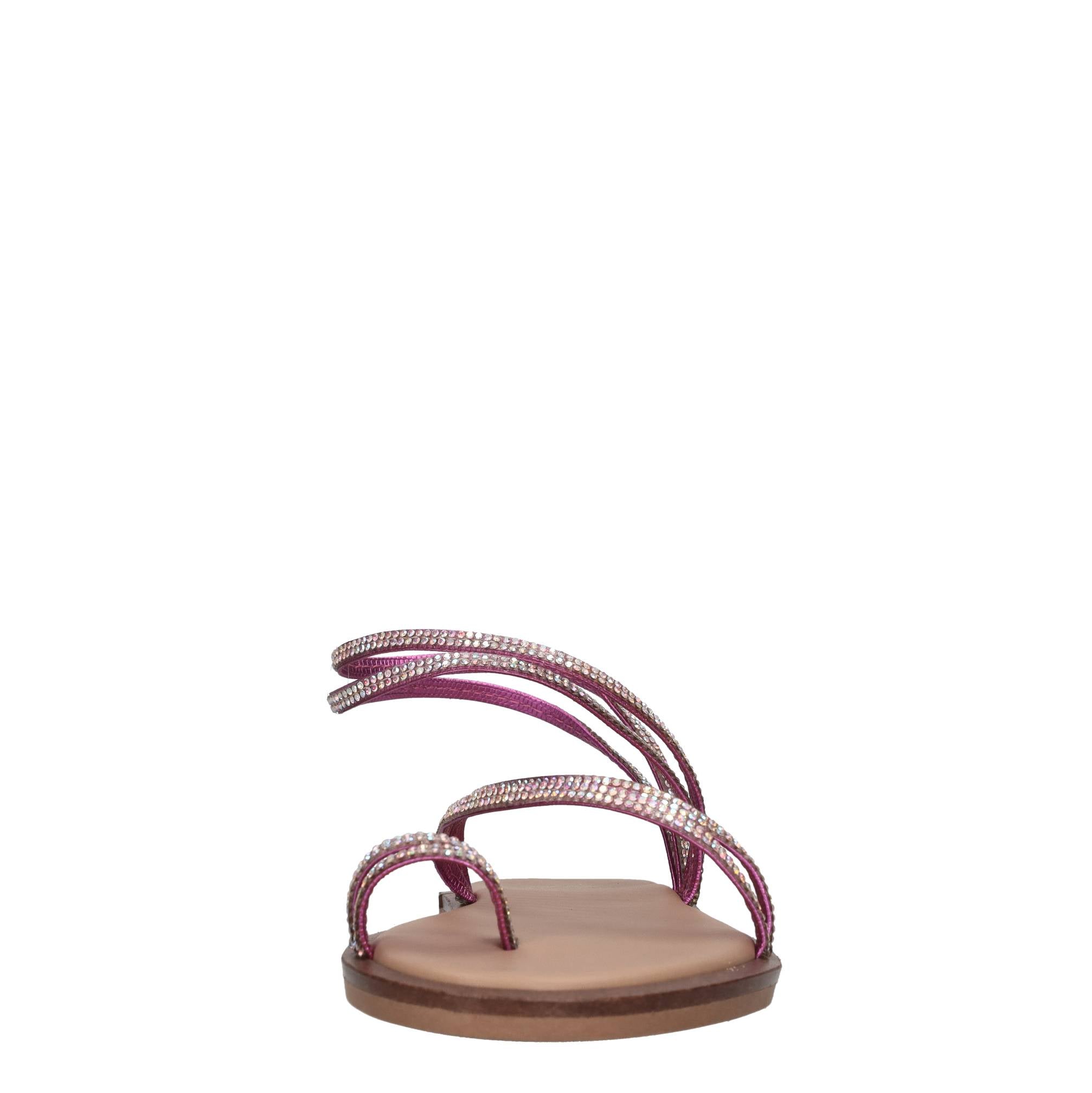 Flat in pelle e strass 