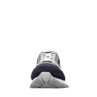 Sneakers in pelle e tessuto 