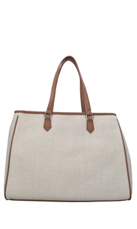 Borsa in tessuto ed ecopelle 