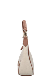 Borsa in tessuto ed ecopelle 