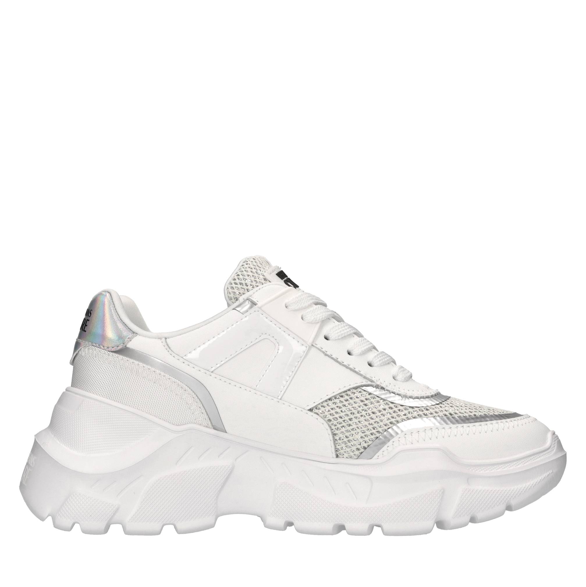 Sneakers in ecopelle e tessuto 