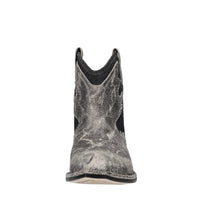 Stivaletti texani in pelle e denim 