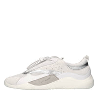 Sneakers in pelle e tessuto 