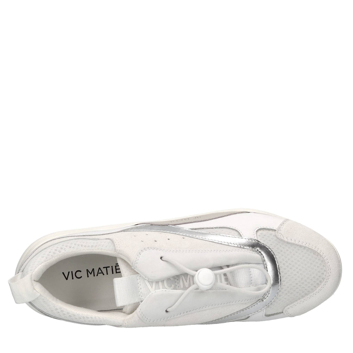 Sneakers in pelle e tessuto 