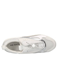 Sneakers in pelle e tessuto 