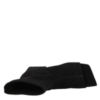 Tronchetti open-toe in denim elasticizzato 