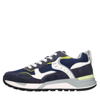 Sneakers in camoscio e tessuto 