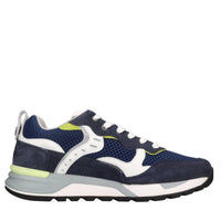 Sneakers in camoscio e tessuto 