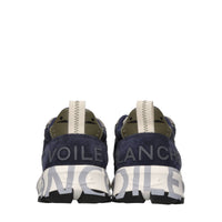 Sneakers in pelle e tessuto 