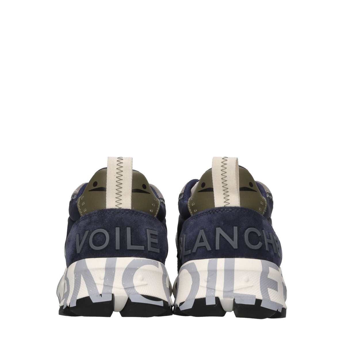 Sneakers in pelle e tessuto 