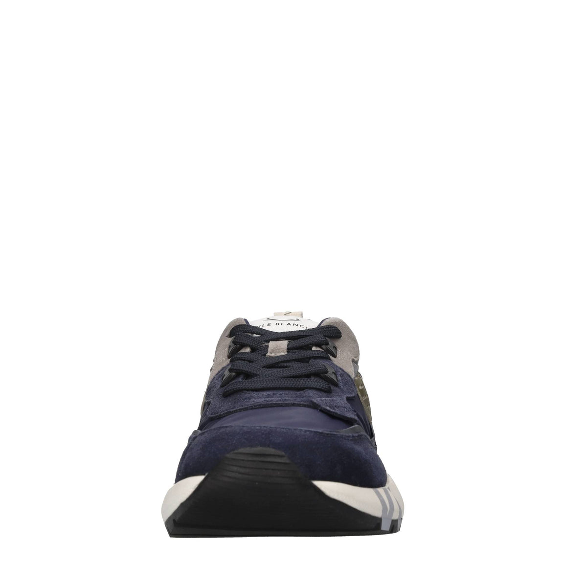 Sneakers in pelle e tessuto 