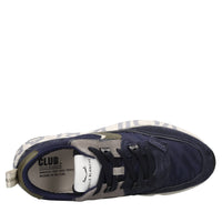 Sneakers in pelle e tessuto 