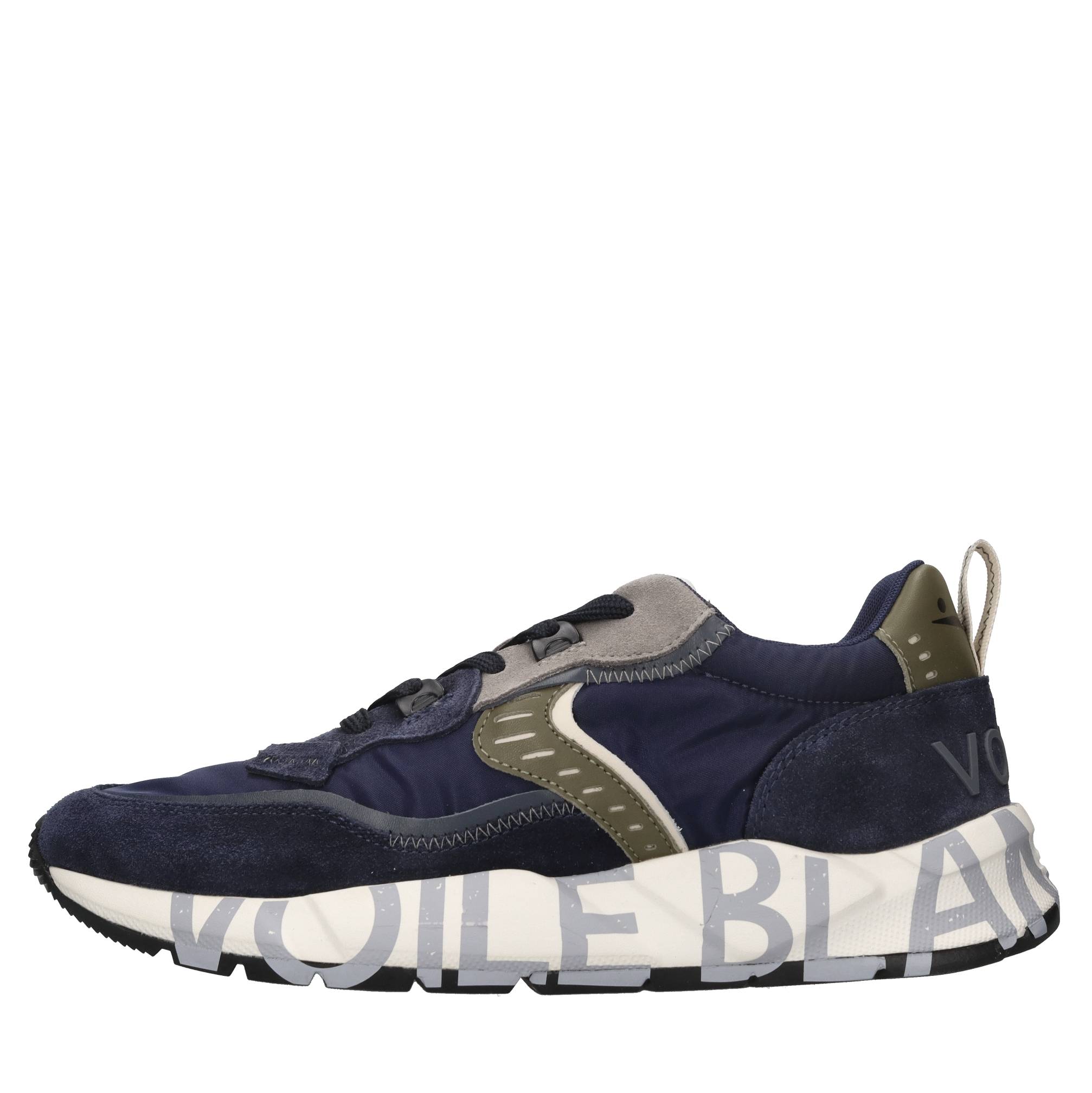 Sneakers in pelle e tessuto 