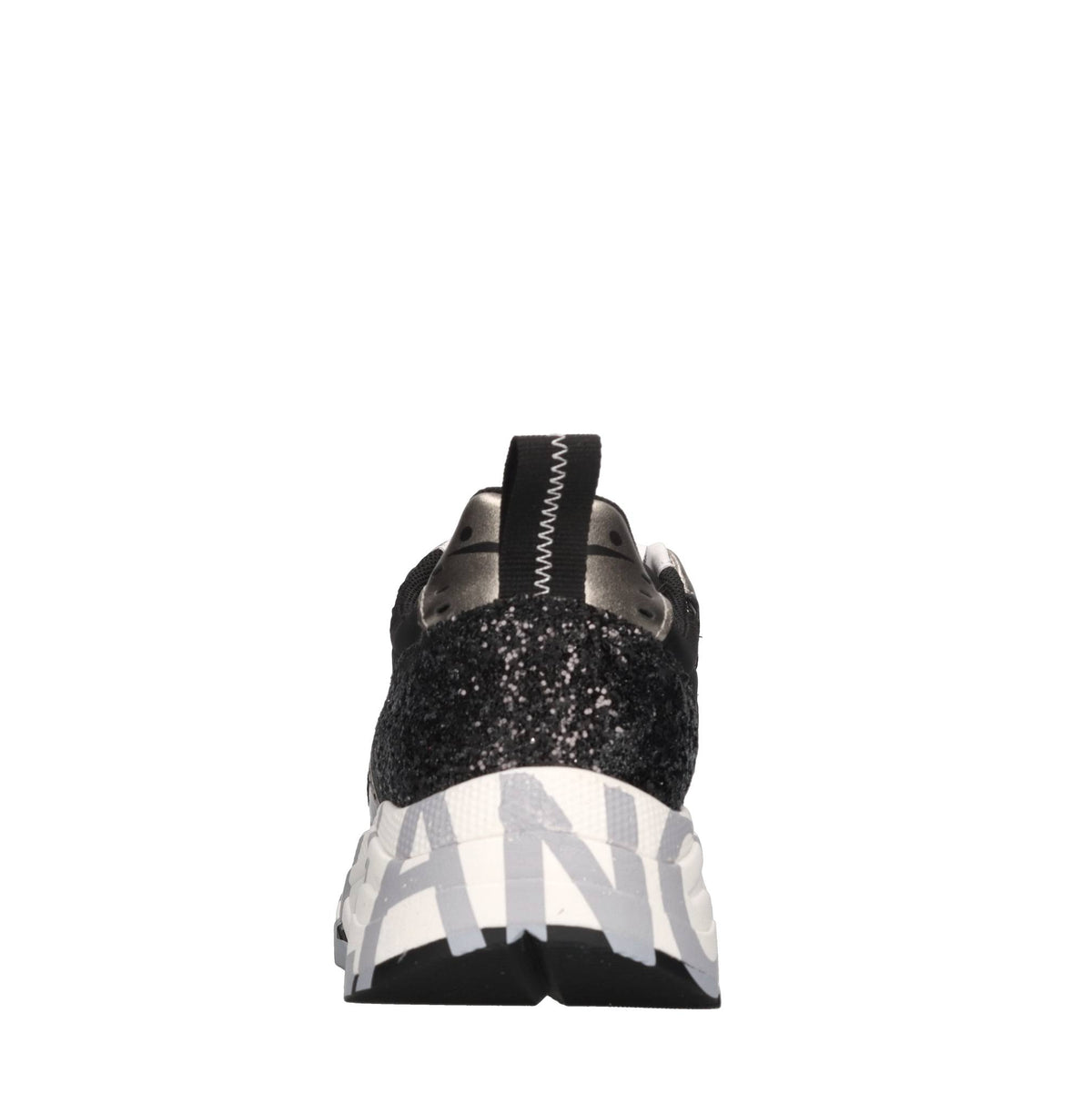 Sneakers in pelle, vernice e glitter 