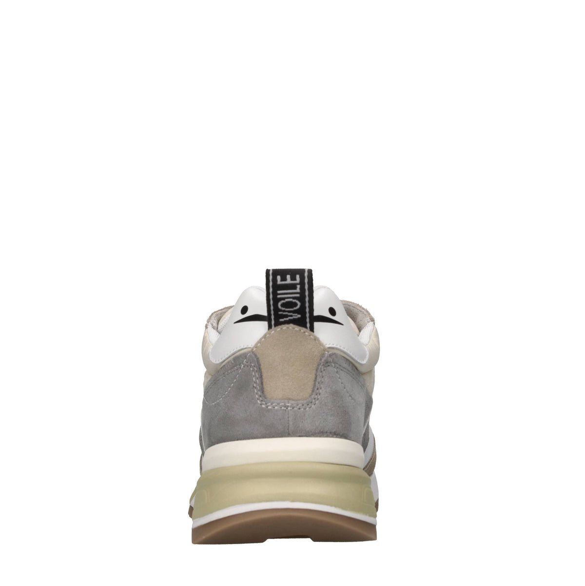 Sneakers in pelle e tessuto 