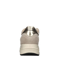 Sneakers in pelle e tessuto 