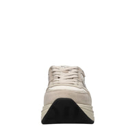 Sneakers in pelle e tessuto 