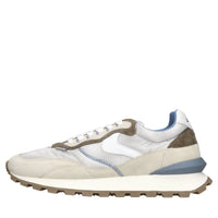 Sneakers in camoscio e tessuto 