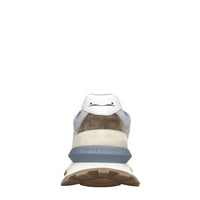 Sneakers in camoscio e tessuto 