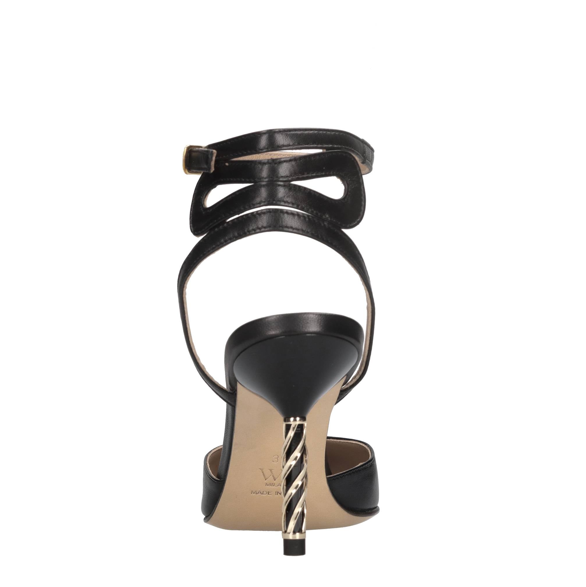 Décolleté slingback in pelle 