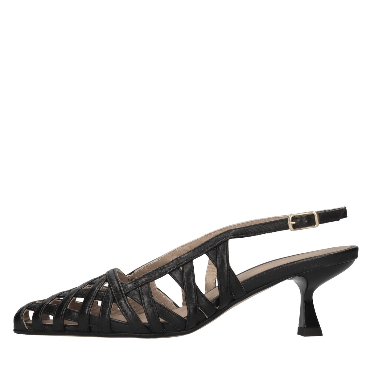 Décolleté slingback in pelle 