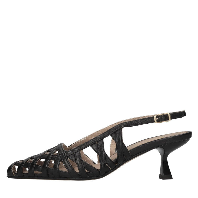 Décolleté slingback in pelle 