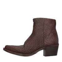 Stivaletti texani in pelle intrecciata 
