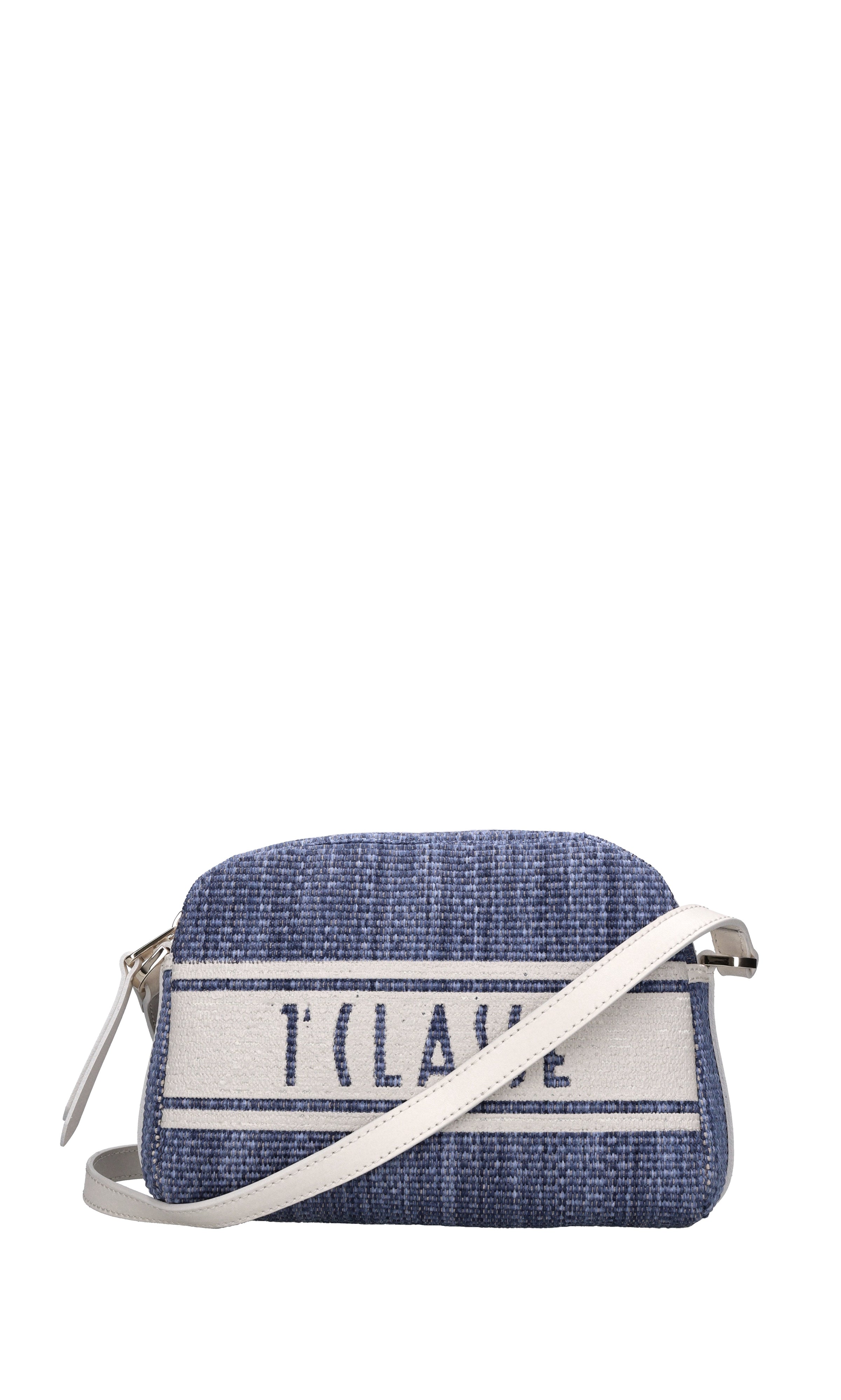 Borsa in rafia e pelle 