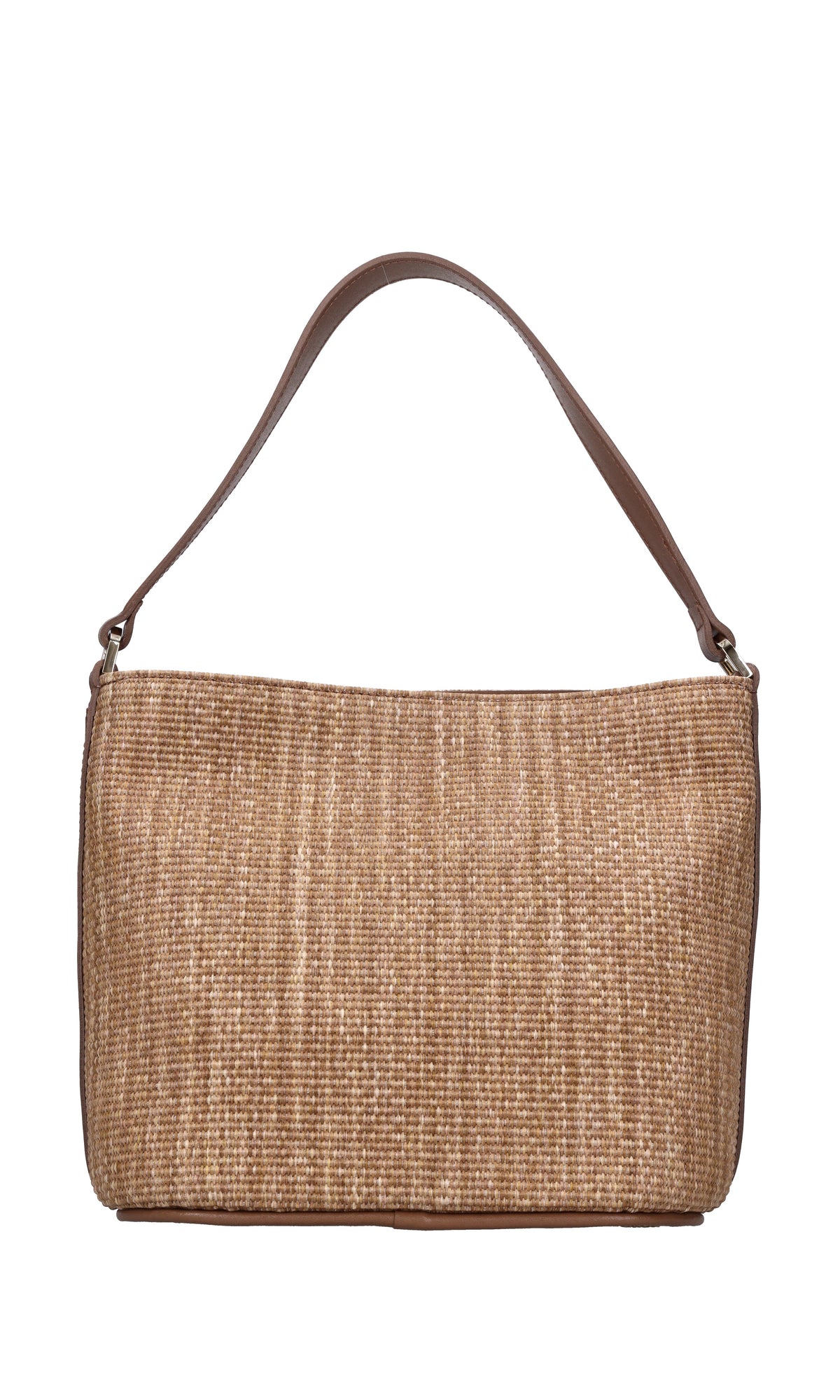 Borsa in rafia e pelle 