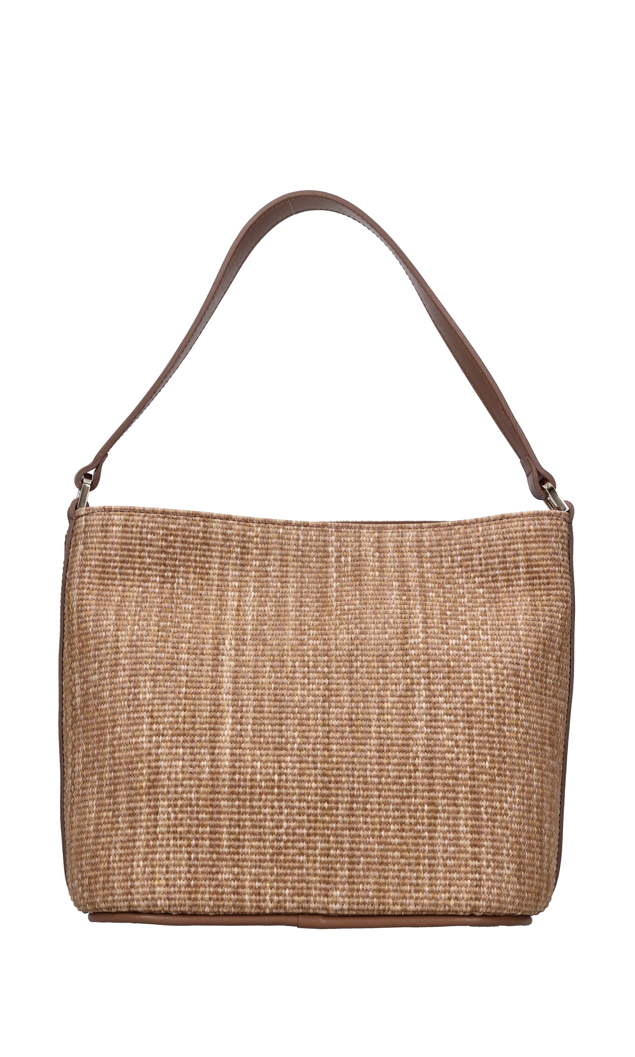 Borsa in rafia e pelle 