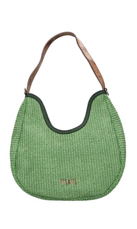 Borsa in rafia ed ecopelle 