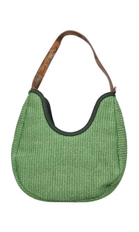 Borsa in rafia ed ecopelle 