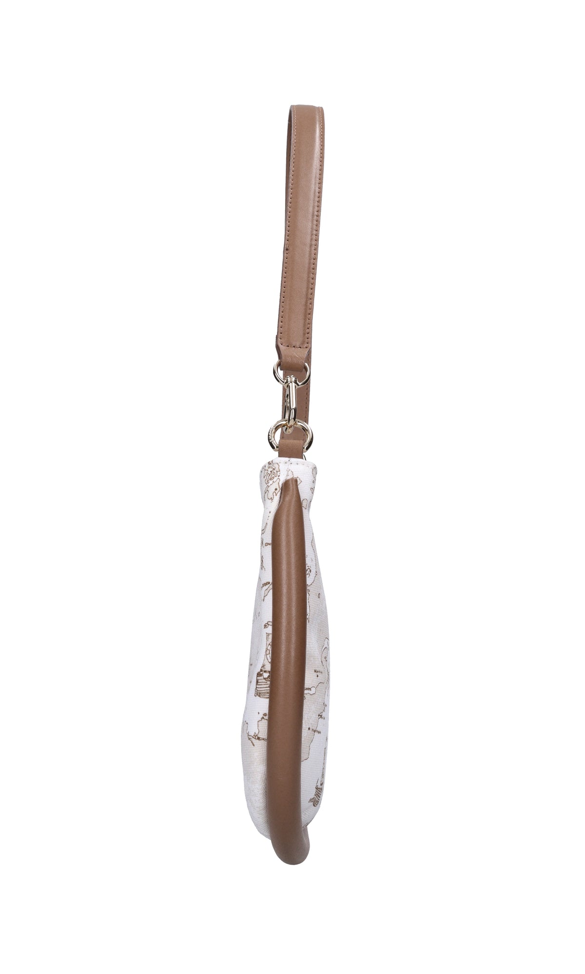 Borsa in pelle e tessuto 