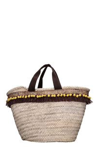 Borsa in fibra vegetale e tessuto 