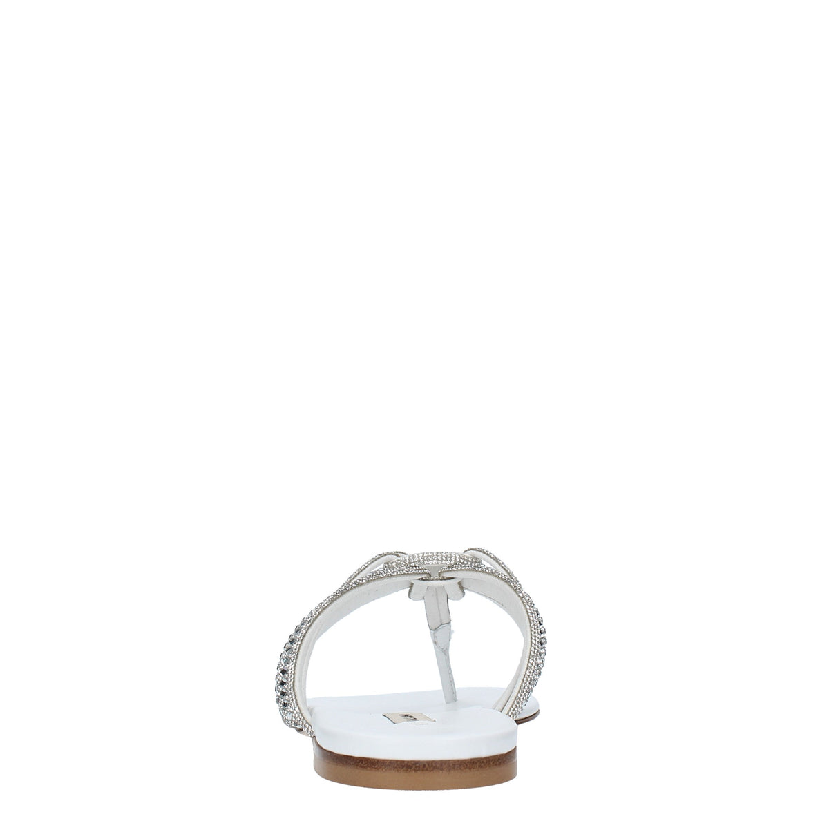 Sandali Flat infradito CASADEI modello STRATOSPHERE tessuto strass e pelle 