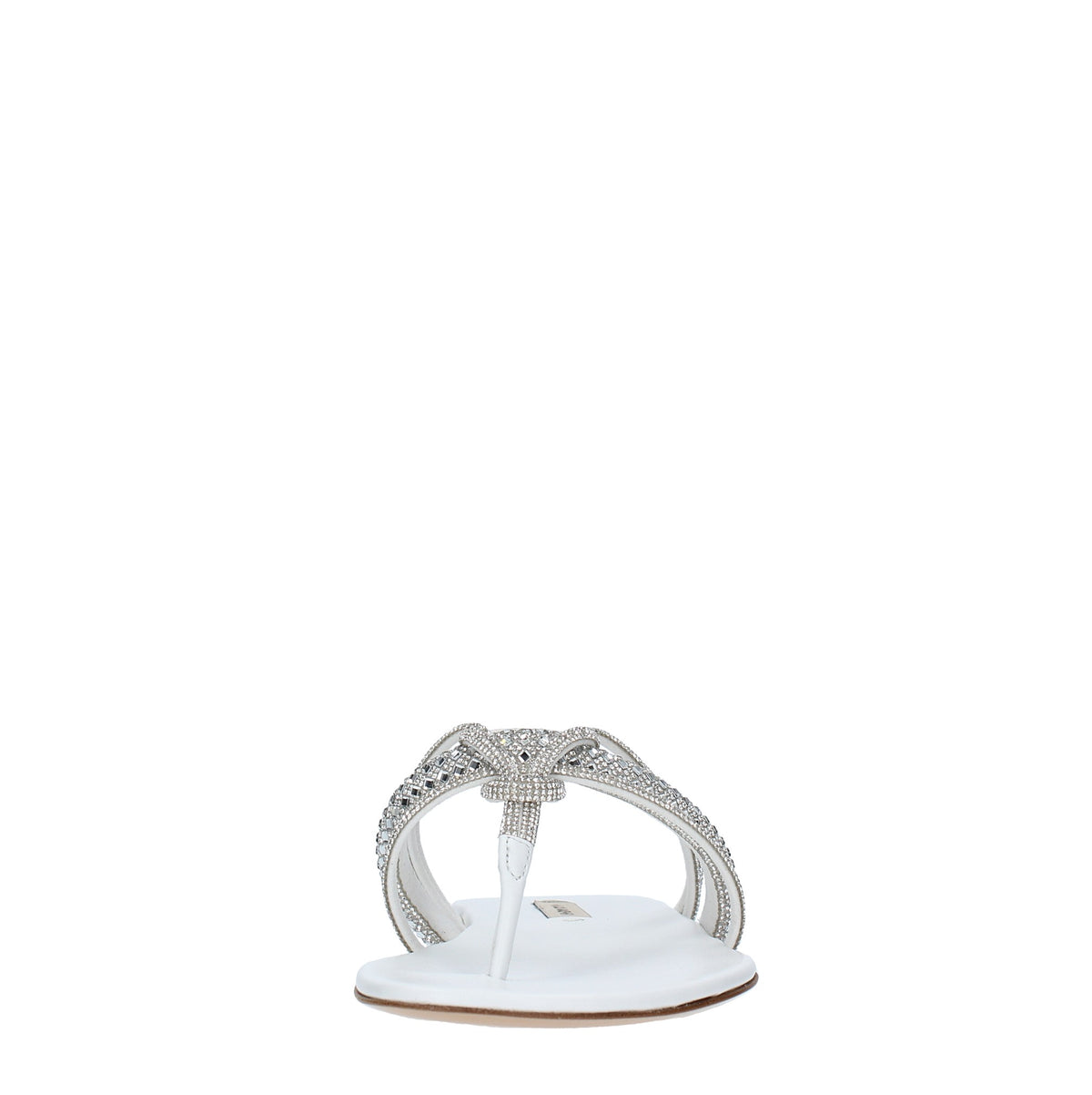 Sandali Flat infradito CASADEI modello STRATOSPHERE tessuto strass e pelle 